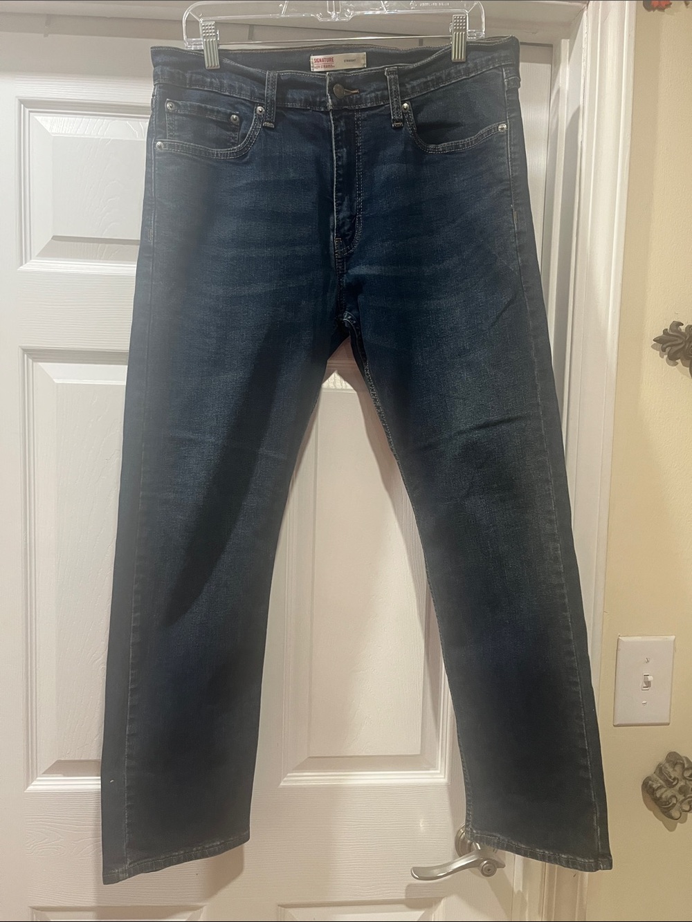 Levi's Men's Straight Jeans in Dark Blue Wash